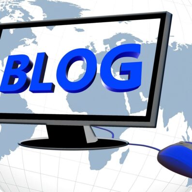 blog on a computer